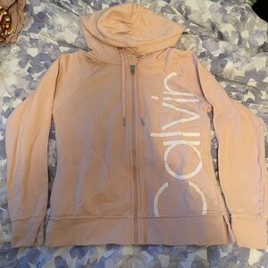 Calvin Klein Light Pink Zip-Up Hoodie